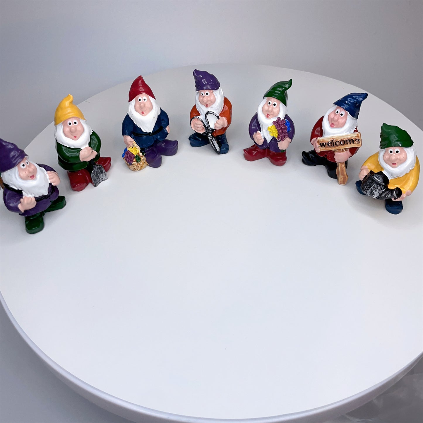 7PCS Fairy Garden Figurines Dwarfs Gnome