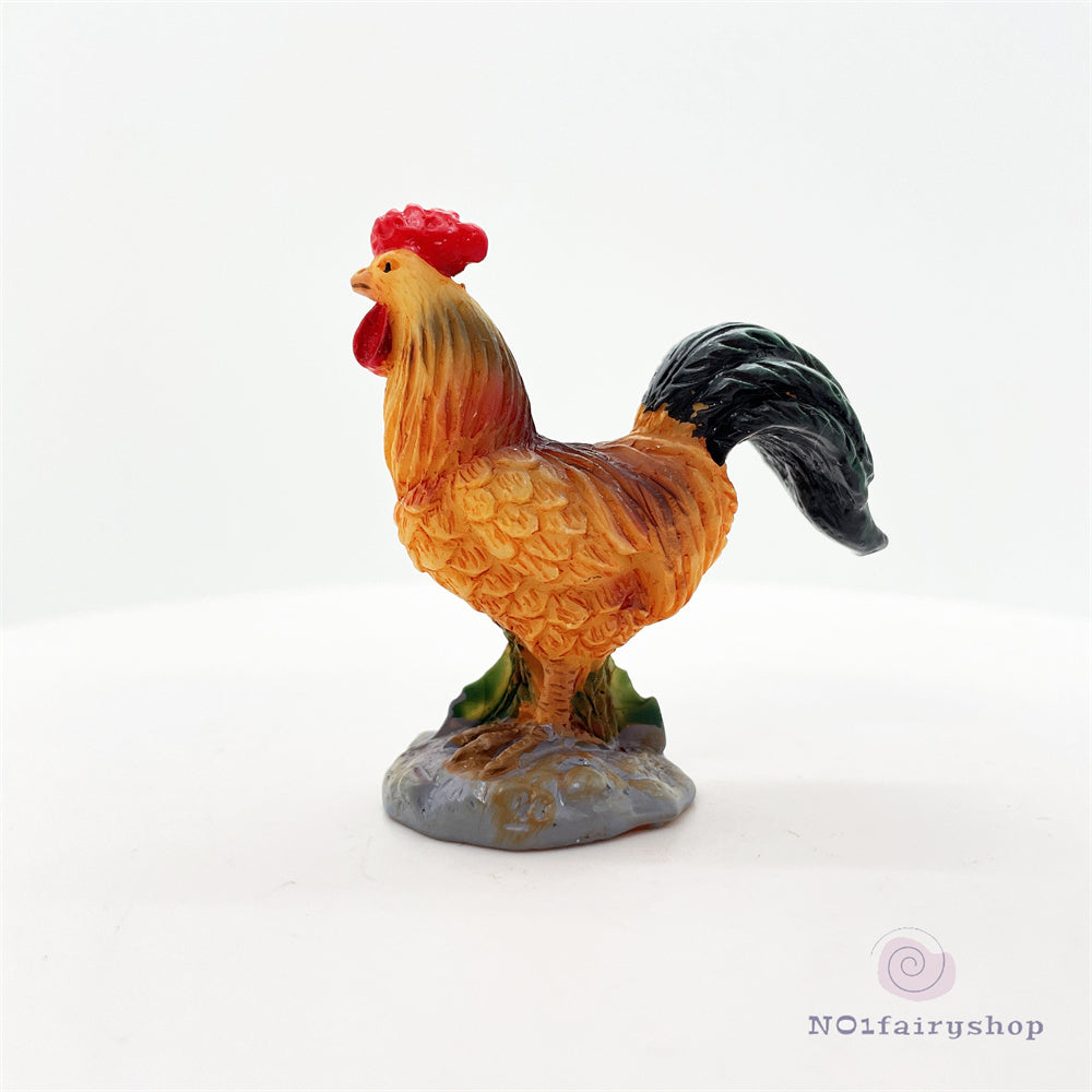 Fairy Garden Accessories Animals Cock And Hen Chicken