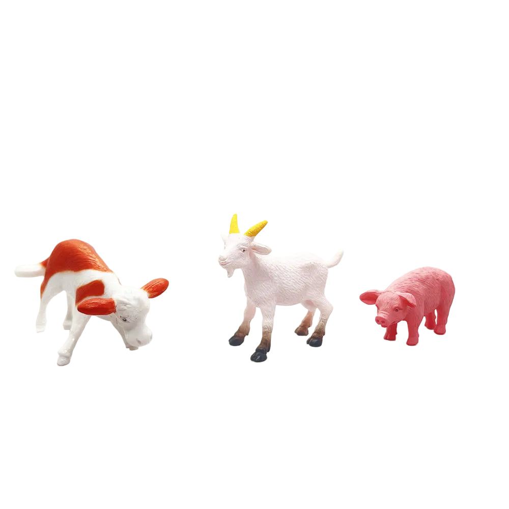 Pig Goat Cow Miniature Fairy Garden Animal Figurine – Resin Animal Decoration for Fairy Gardens