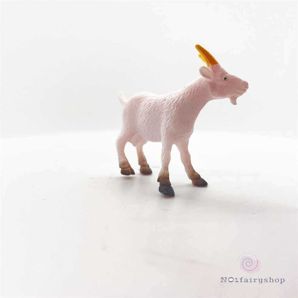 Pig Goat Cow Miniature Fairy Garden Animal Figurine – Resin Animal Decoration for Fairy Gardens