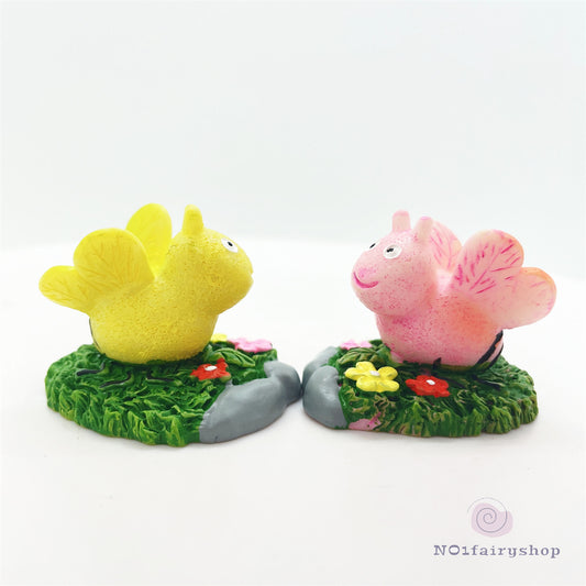 Fairy Garden Accessories Yellow Bees Pink Bees