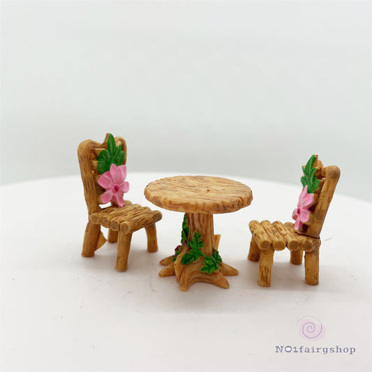 Fairy Garden Accessories Flowers Table And Chairs