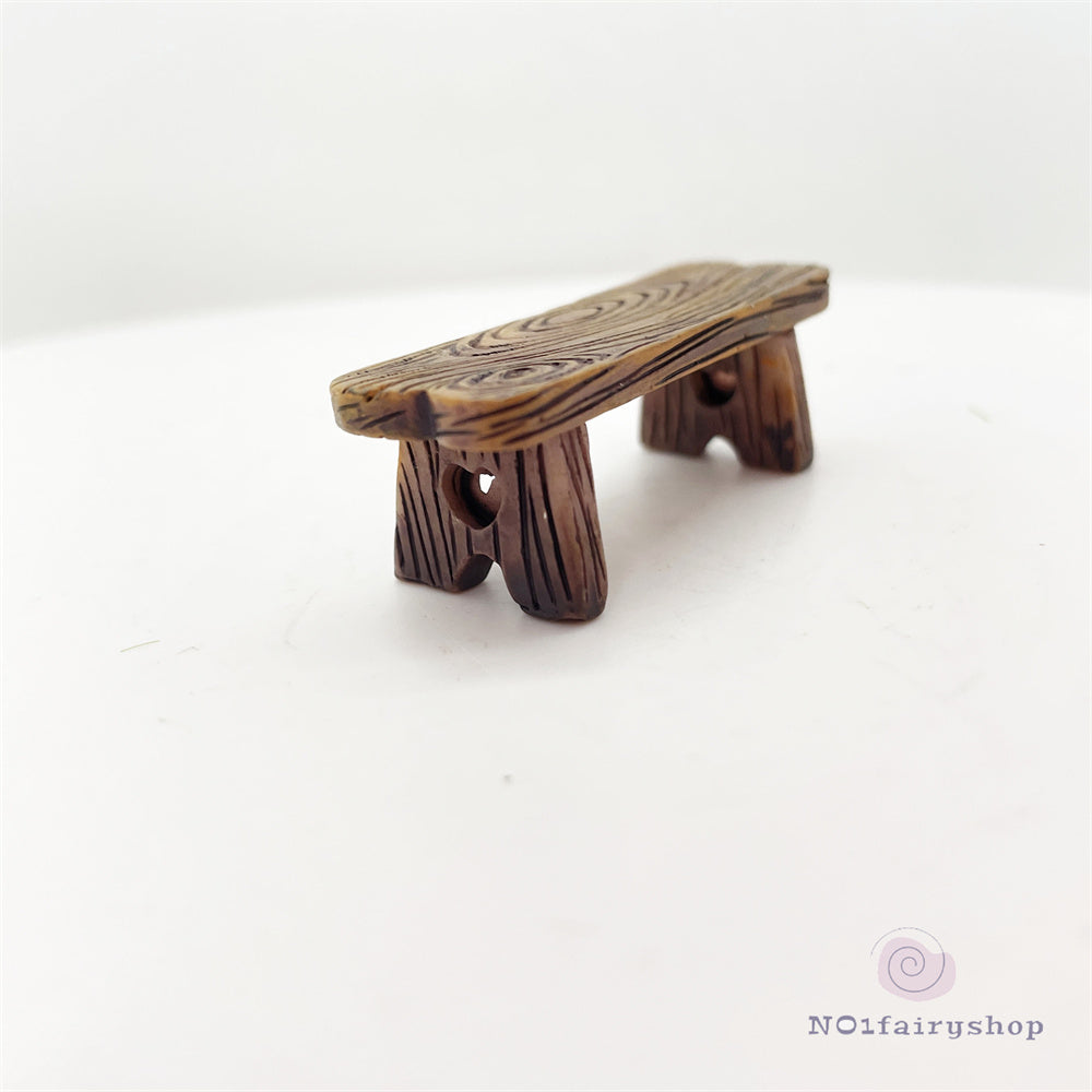 Fairy Garden Accessories Wooden Bench chair