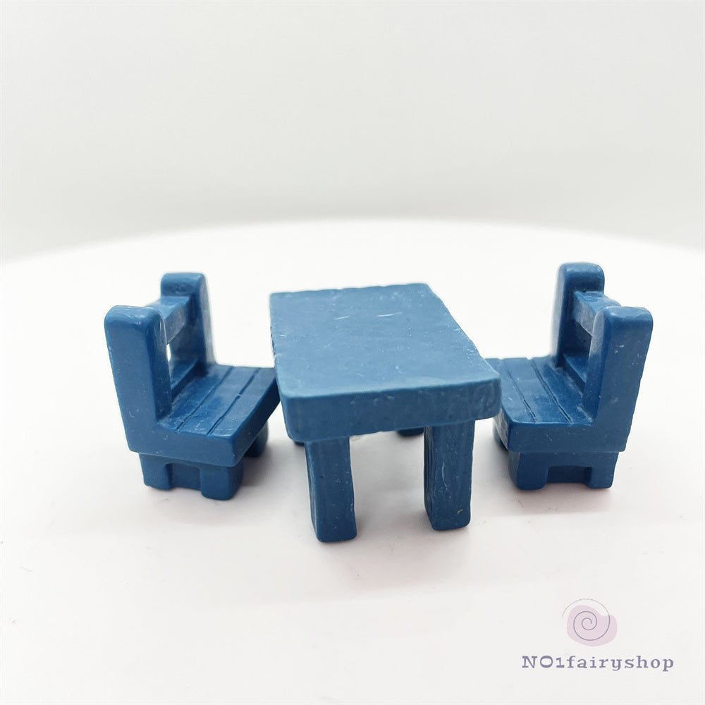 Fairy Garden Accessories Blue Table And Chair