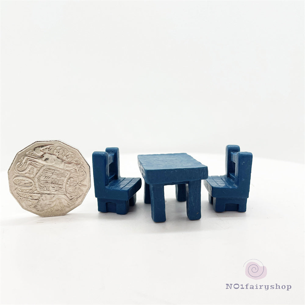 Fairy Garden Accessories Blue Table And Chair