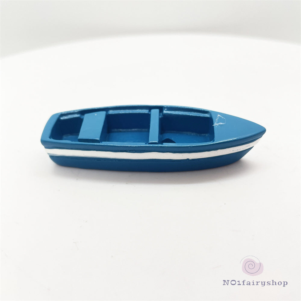 Fairy Garden Accessories Blue Boat 01