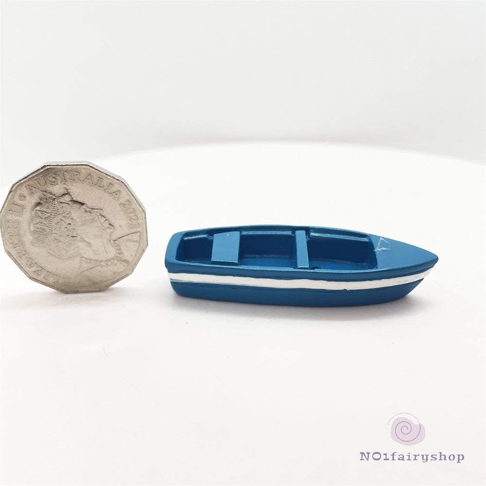 Fairy Garden Accessories Blue Boat 01