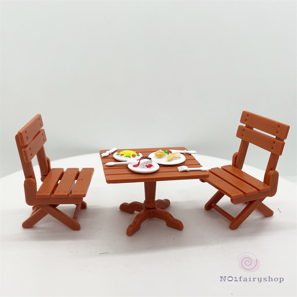 Fairy Garden Accessories Table And Chair With Food Kit