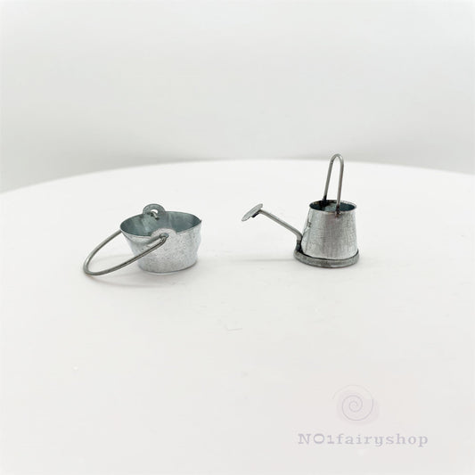 Bucket Metal Water Can Miniature Fairy Garden Accessory – Decoration for Fairy Gardens & Miniature Displays