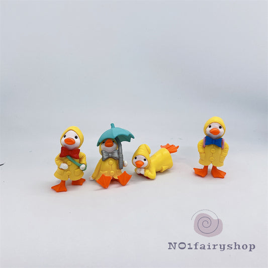 Fairy Garden Accessories Animals Raincoat Ducks