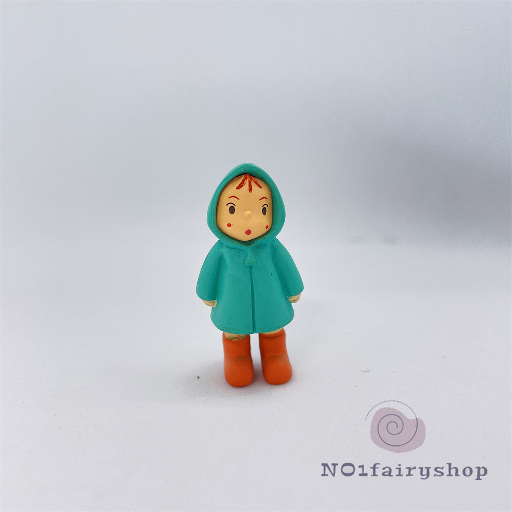 Fairy Garden Figurines Little Girl Raincoat Girl