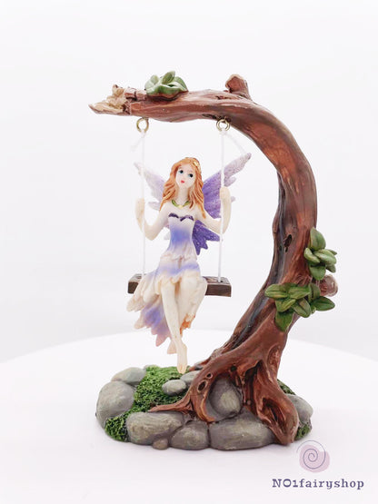 Fairy Playing A Swing Fairy Garden Figurines