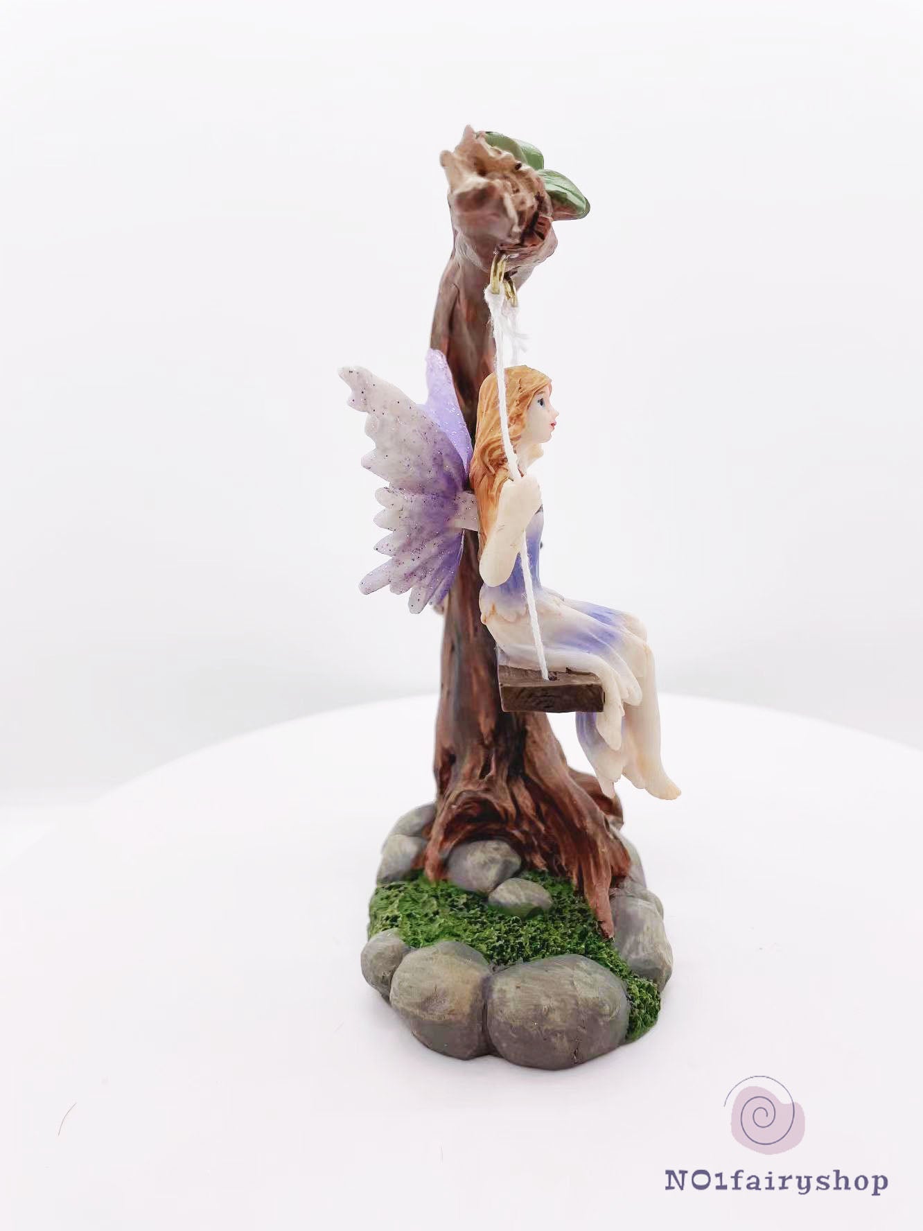 Fairy Playing A Swing Fairy Garden Figurines