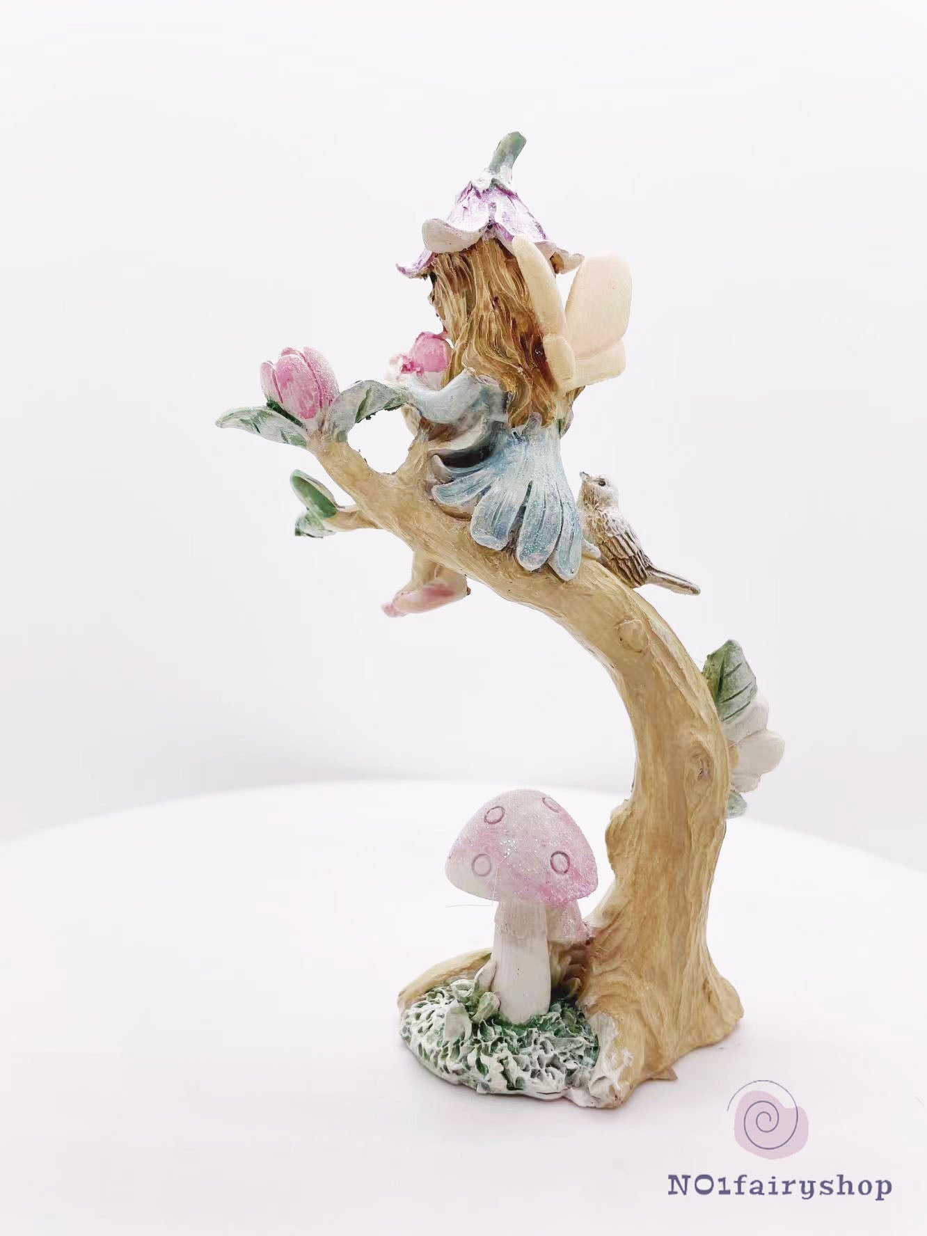 Fairy Sitting On A Tree Fairy Garden Figurines