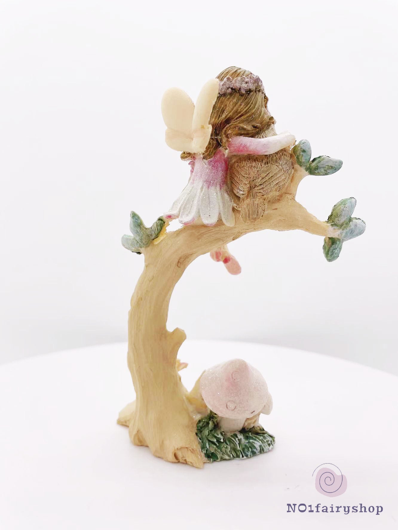 Fairy Sitting On A Tree Fairy Garden Figurines