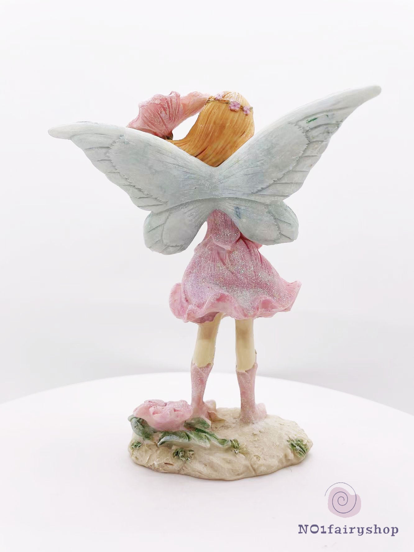 Fairy Holding A Pink Flower Fairy Garden Figurines