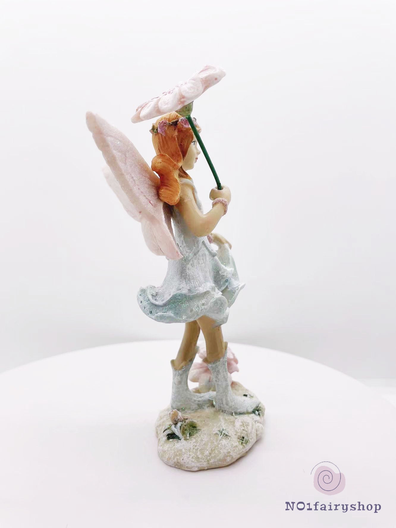 Fairy Holding A Pink Flower Fairy Garden Figurines