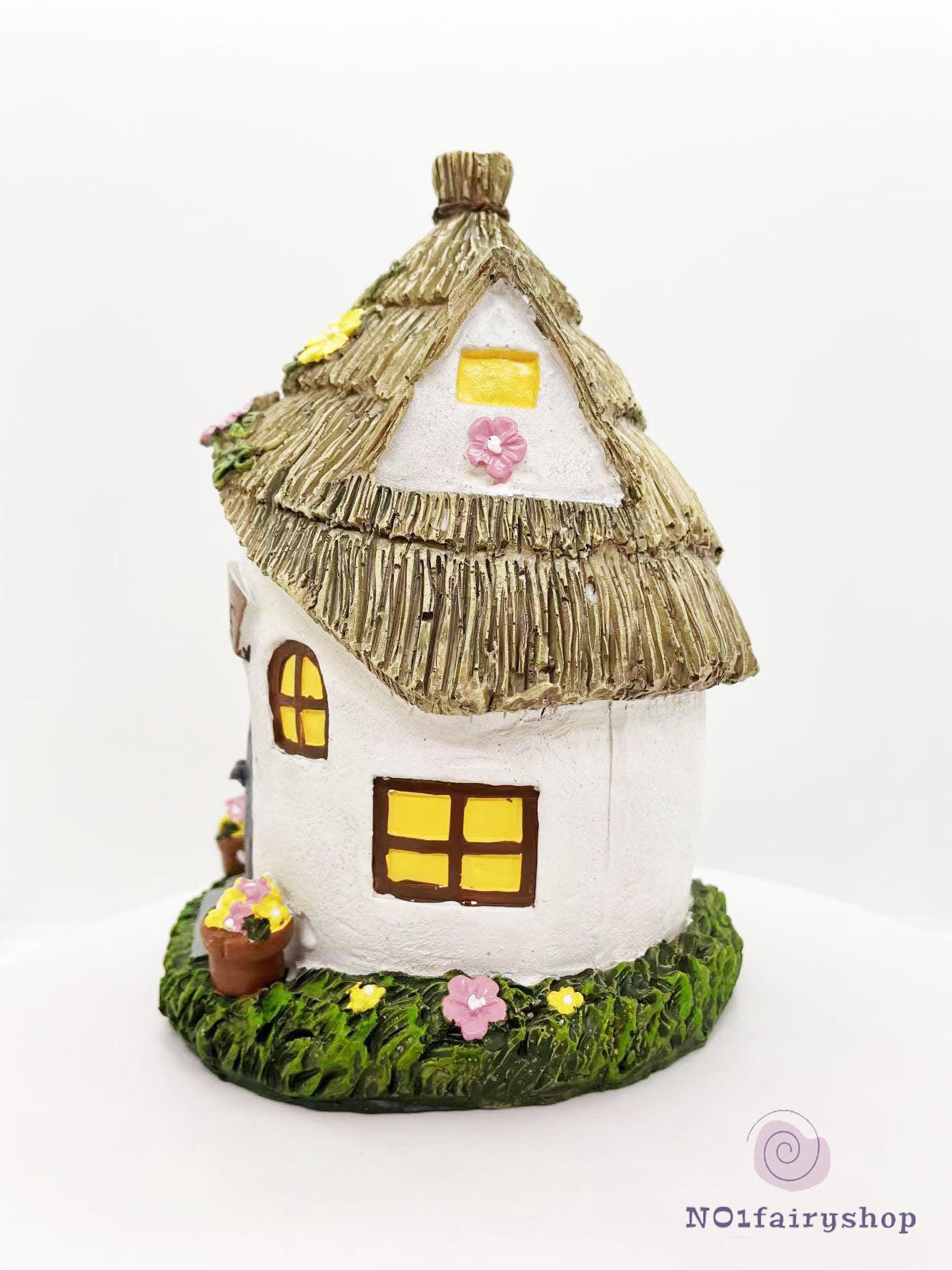 6PCS Thatch Fairy Garden Kits Fairy Garden Decorations Set