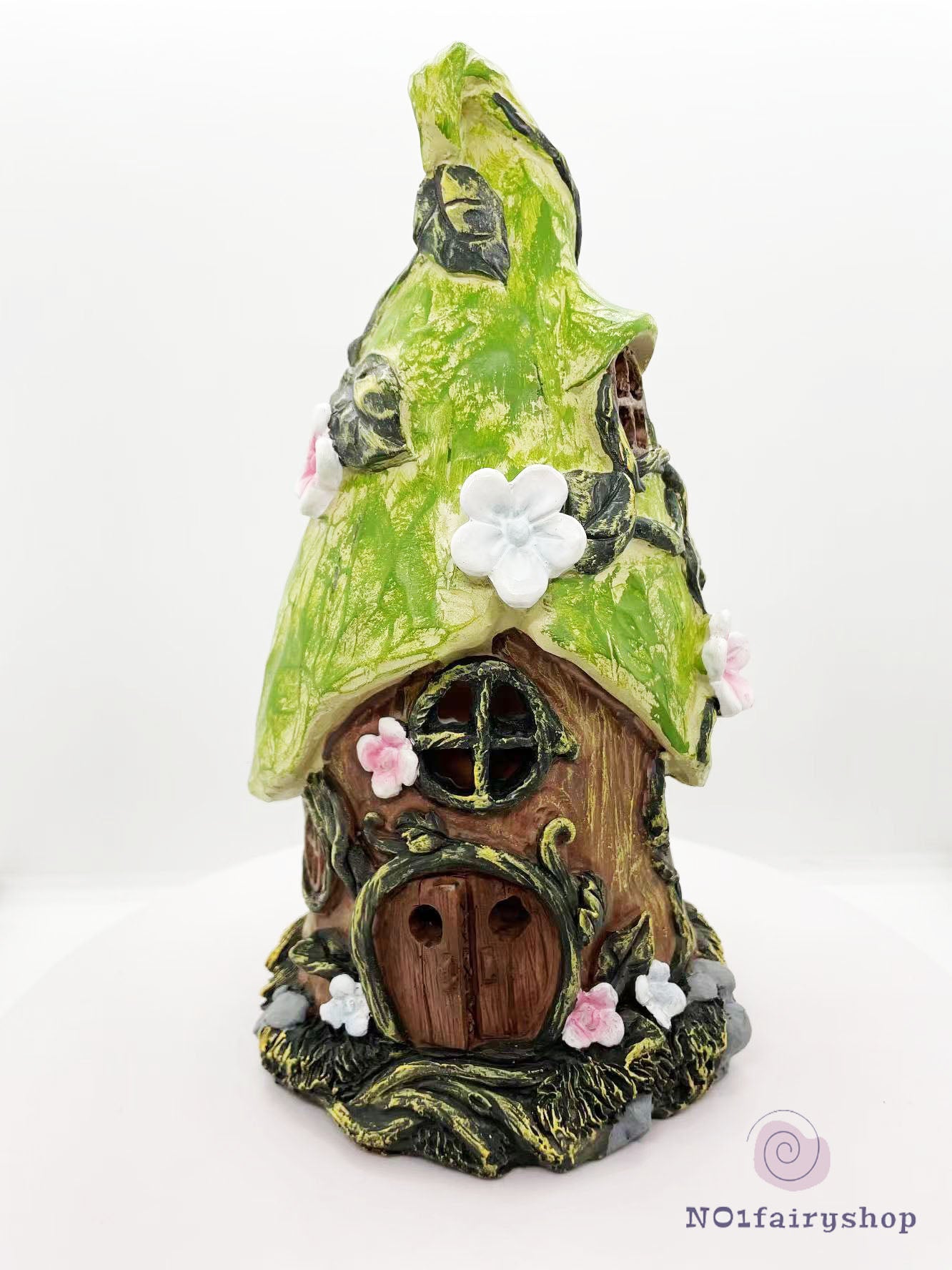 Fairy House Tree House with Solar Lights