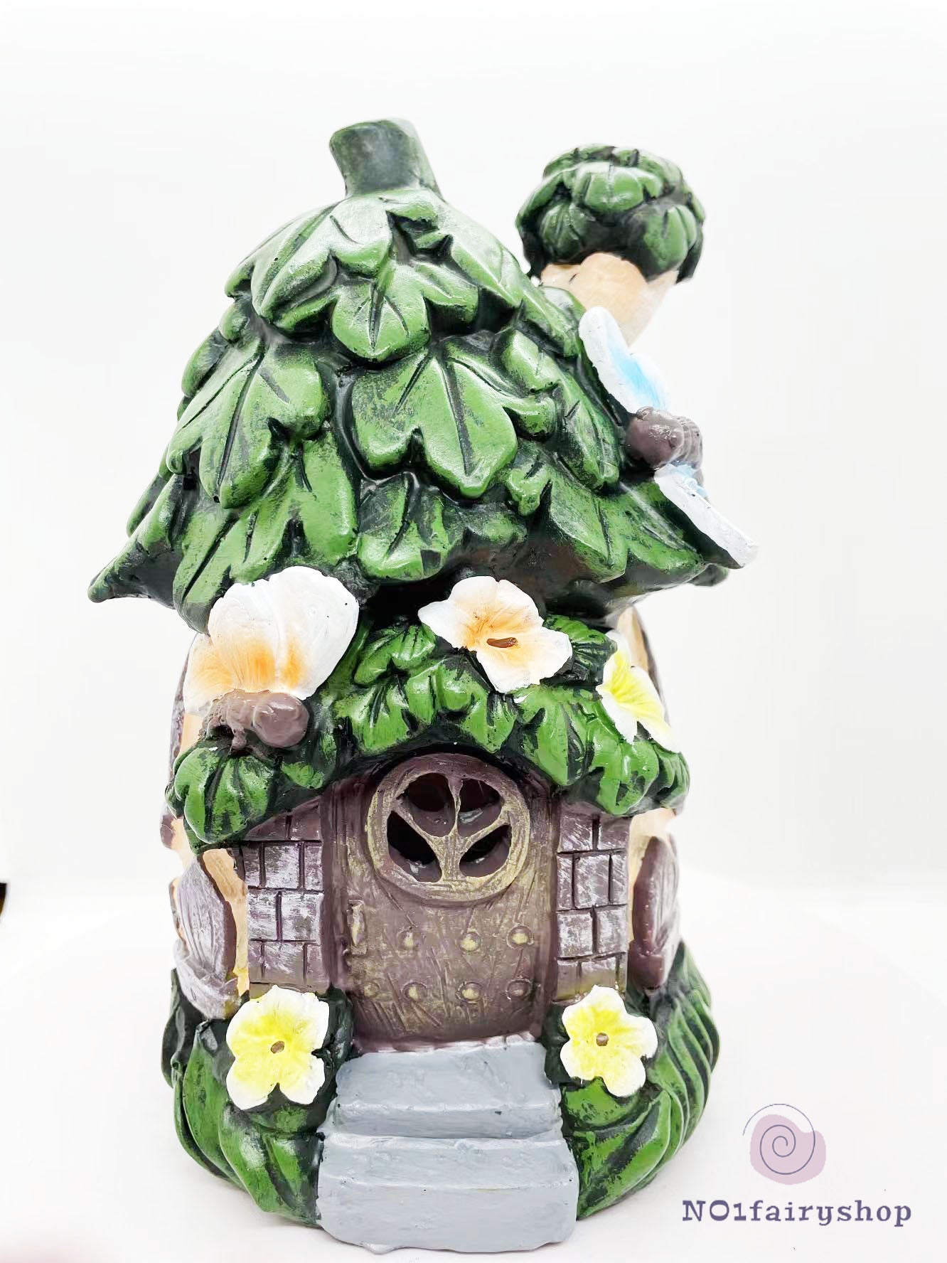 Tree House With Solar Lights Fairy House With Dragonfly