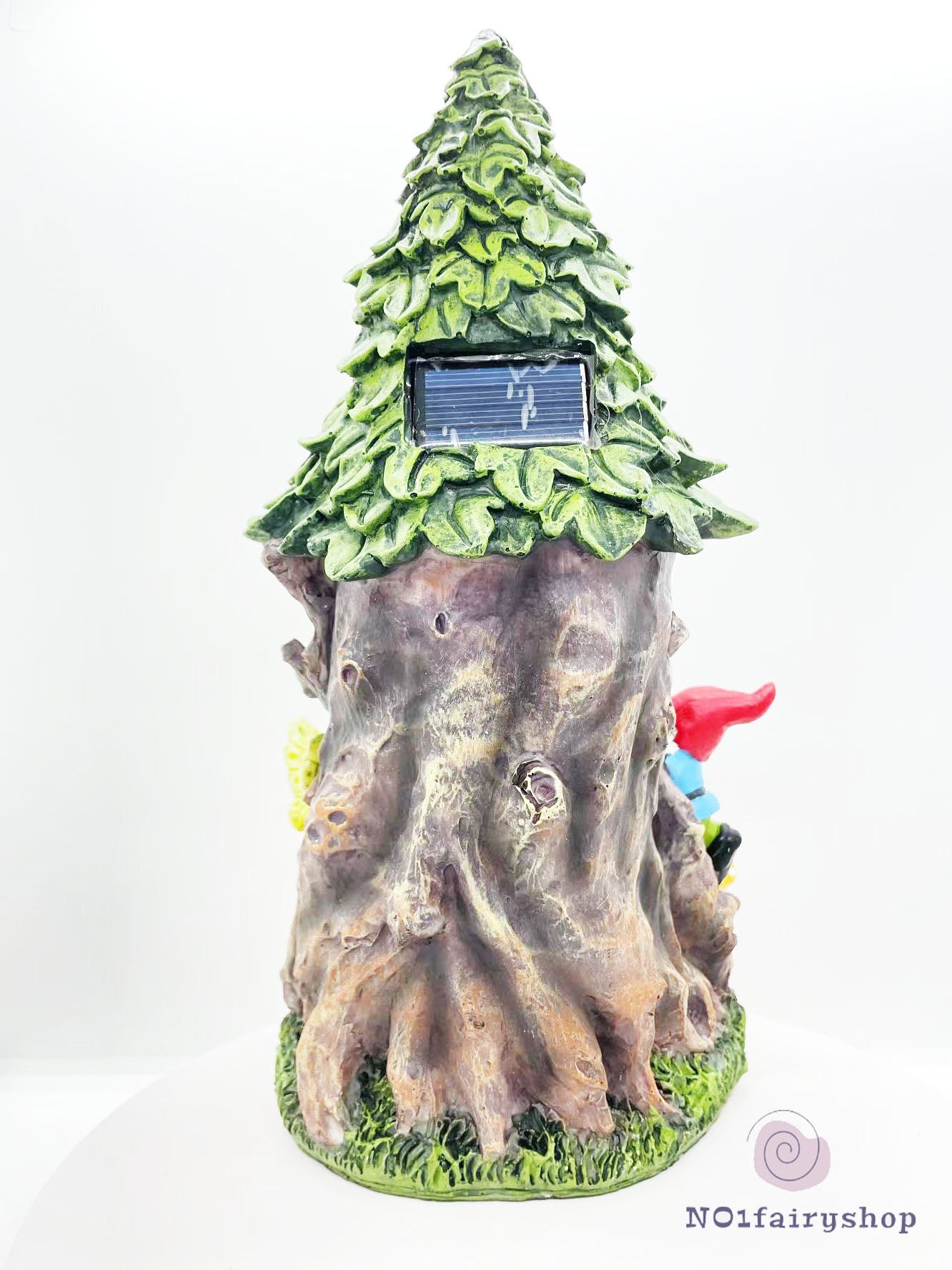 Tree House With Solar Lights Fairy House With Gnomes