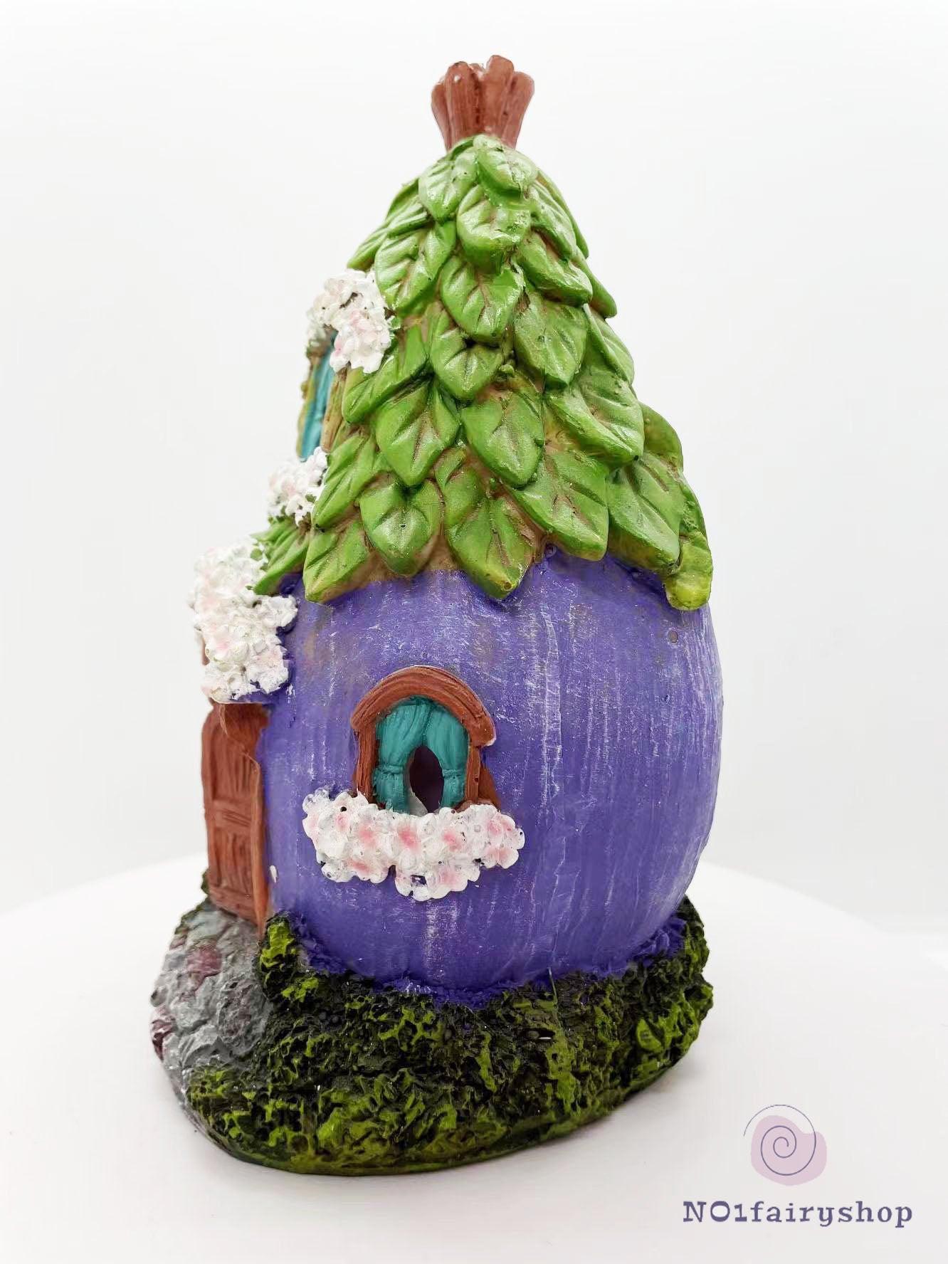 Fairy House With Solar Lights Purple Fairy House