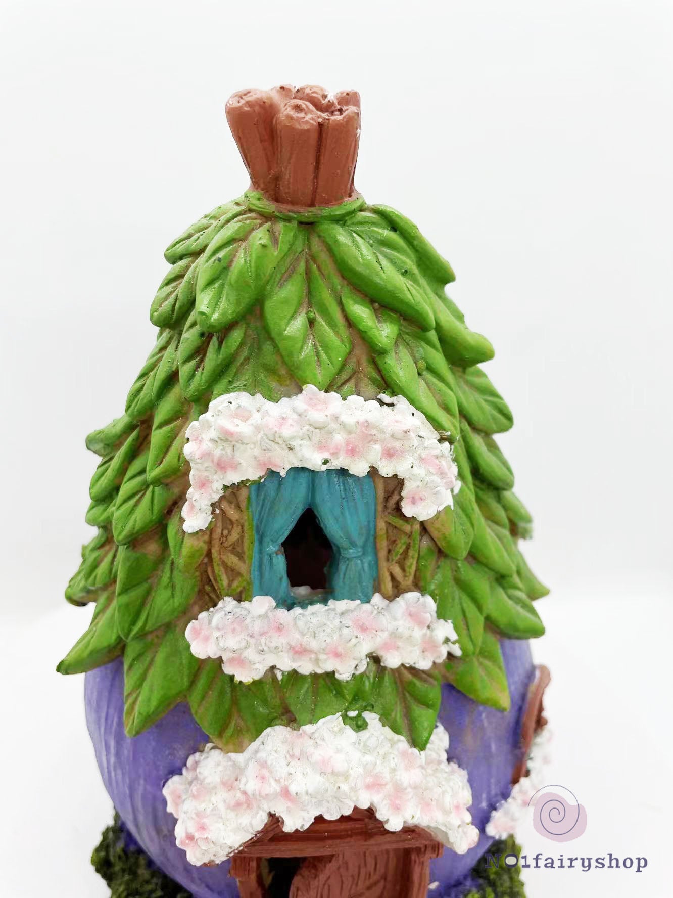 Fairy House With Solar Lights Purple Fairy House