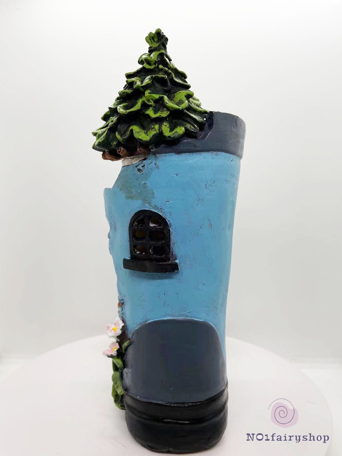 Boot Fairy House With Solar Lights Fairy House With gnome