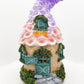 Flower House With Solar Lights Fairy House With Pink And Purple Flowers