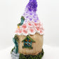 Flower House With Solar Lights Fairy House With Pink And Purple Flowers