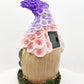 Flower House With Solar Lights Fairy House With Pink And Purple Flowers