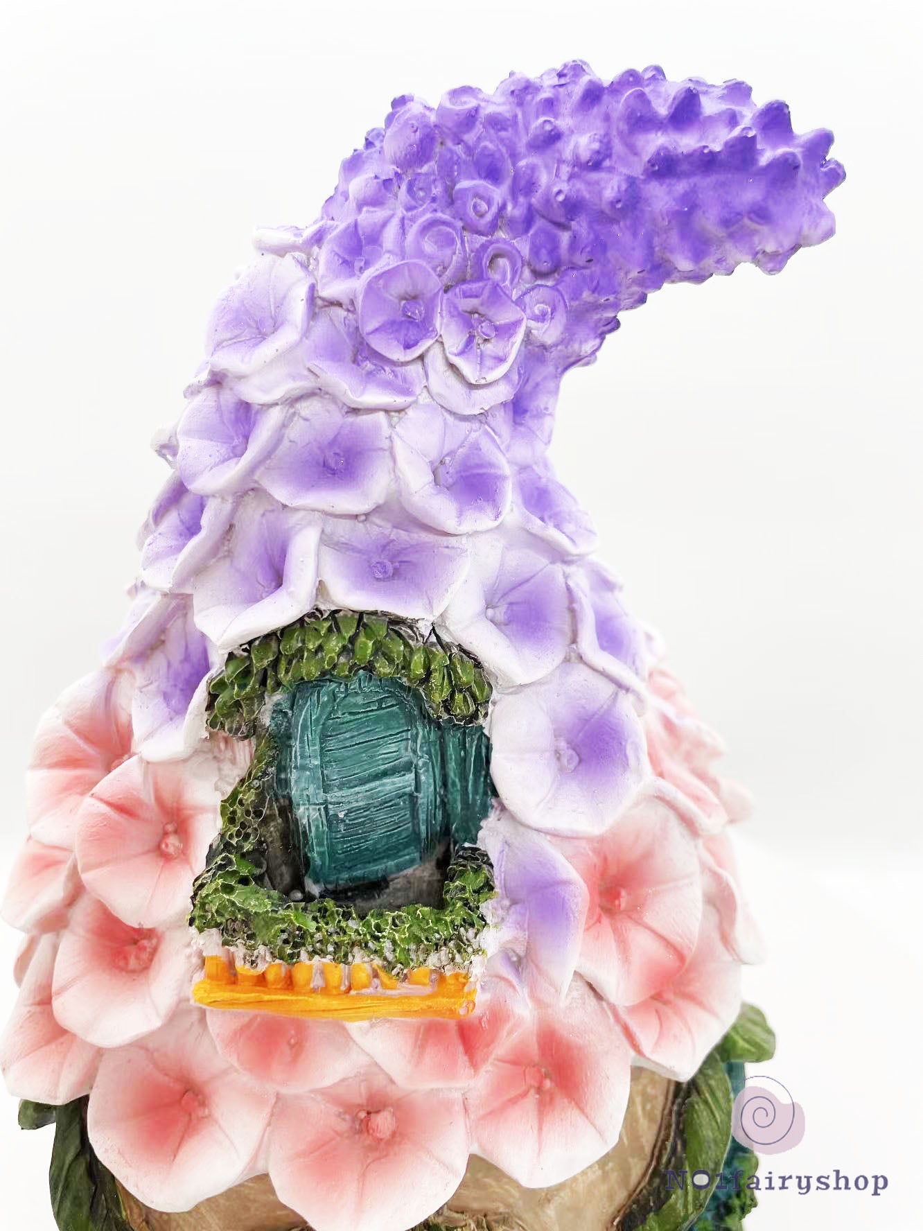 Flower House With Solar Lights Fairy House With Pink And Purple Flowers